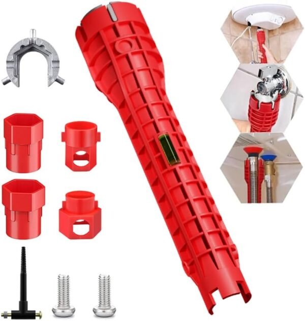 14 in 1 Sink Installer Tool, Sink Key Installer, Sink Faucet Installer, Multifunctional Sink Key Tap Wrench for Sink Toilet Bowl Sink Kitchen Sanitary