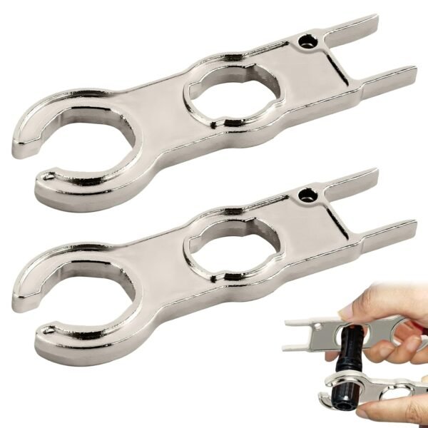 2 Piece Plug-In Mounting Tool Key Tensioner Set, Mounting Tool for Keys Tensioner Set, Aluminium Tool Wrench for Solar Panel Cable PV System Wire and Connector