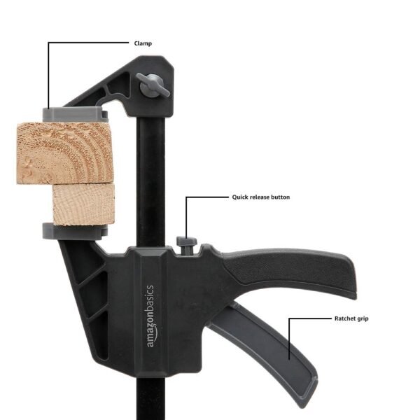 Amazon Basics Einhandzwingen Set 6-teilig robust und vielseitig für Heimwerker