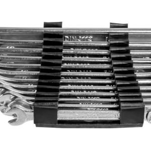 Brothers Mannesmann M19652 fork ring wrench DIN 3113 set, 12 pieces