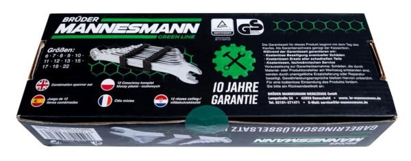 Brüder Mannesmann Gabelringschlüssel Satz 12-teilig robust und vielseitig im Einsatz