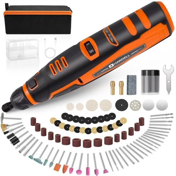 HARDELL Battery-Powered Multifunctional Tool, 12 V Wireless Rotary Tool Set