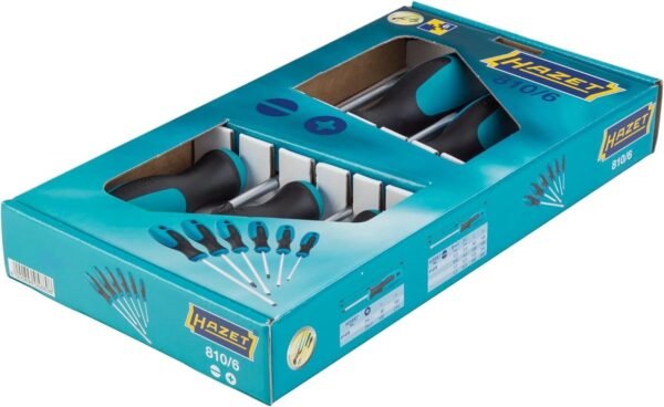 Hazet Schraubendreher Set 810 6 mit ergonomischem Griff und vielseitigen Profilen