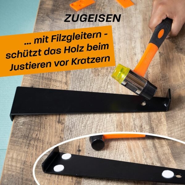 Hinrichs Laminat Verlegeset 46-teilig Profi Werkzeug für perfekte Bodenverlegung