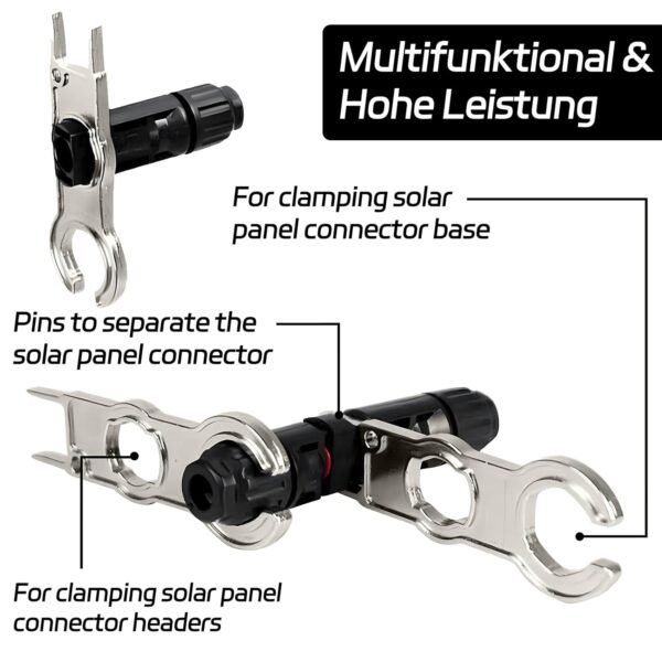 JeiibrZui Solarschlüssel Set aus Edelstahl perfekt für Photovoltaik Montage