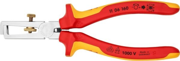Knipex Abisolierzange 160 mm VDE geprüft mit Mehrkomponenten-Hüllen robust und präzise für Profis