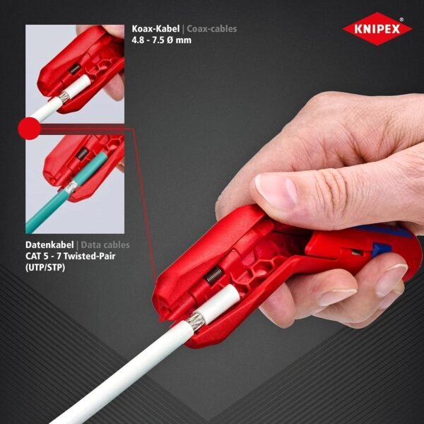 Knipex ErgoStrip Abisolierwerkzeug für präzises und schnelles Kabelstrippen