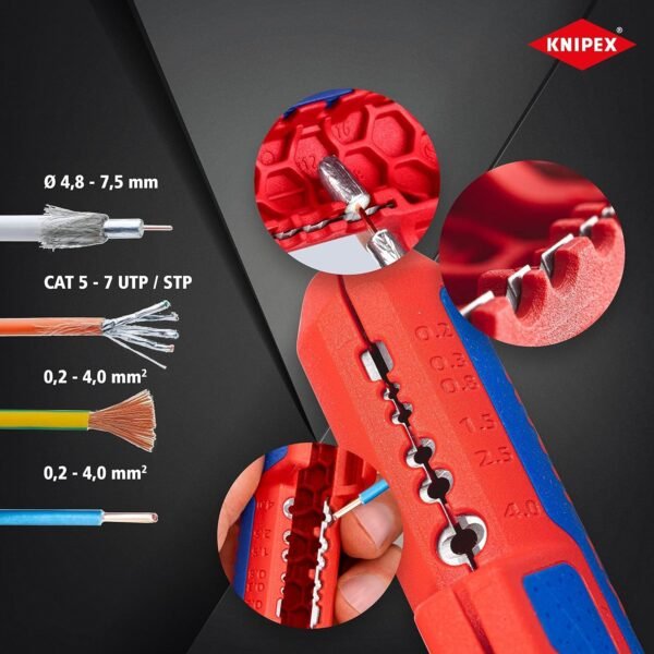 Knipex ErgoStrip Abisolierwerkzeug für präzises und schnelles Kabelstrippen