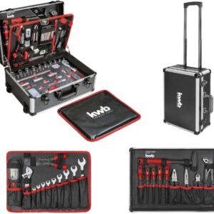 kwb Werkzeugkoffer mit Trolley-Funktion, 175-teilig, gefüllt, Werkzeug im stabilem Aluminiumkoffer, Werkzeugset groß, für Heimwerker, DIYer und Handwerks-Meister, abschließbar...