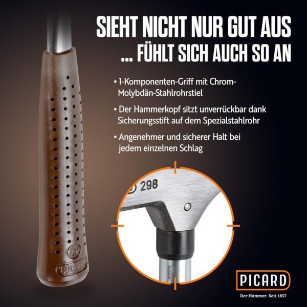Picard Latthammer mit Magnetnagelhalter Perfekt für Zimmerer und Dachdecker