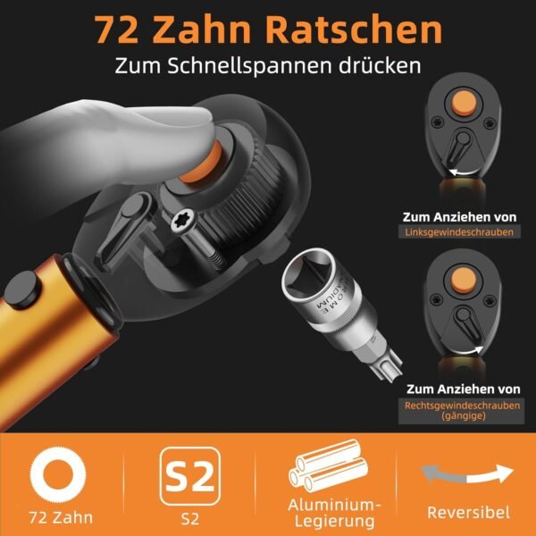 Präziser ss shovan Drehmomentschlüssel 3-25 Nm mit umfangreichem 33-teiligen Set für Fahrrad und Motorrad
