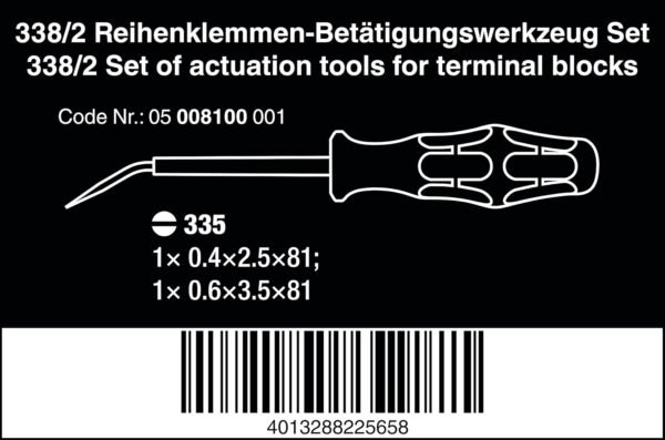 Wera Kraftform 2-teiliges Spezialwerkzeug für präzises Entriegeln von Federklemmen