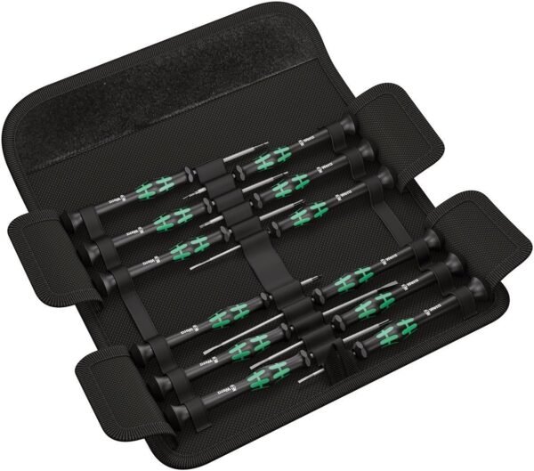 Wera Kraftform Micro Elektroniker Schraubendrehersatz, 12-teilig, Mehrfarbig, 05073675001